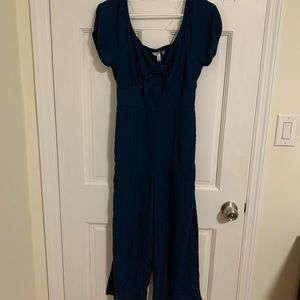 Cropped ankle jumpsuit